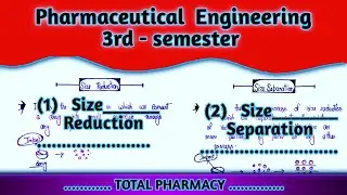 Pharmaceutical Engineering 3rd - semester   Size Reduction, Size Separation