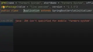 java: JDK isn't specified for module 'my-app'