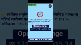 👉 Swasthik Laghubitta IPO | Expected NEPSE Listing Price Range Rs.171.78 &ndash; Rs.515.34
