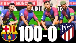 FC 25 -MESSI RONALDO NEYMAR & MBAPPE | ALL STARS | FC BARCELONA 100-0 ATLETICO MADRID