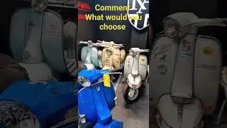 let us know what would you choose #art #vespaineverysense #vespaineverysense #lambretta #showroom