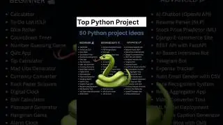 🐍 Python project ideas for beginners / python project with source code #projects #pythonprogramming
