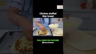 Chicken Stuffed Bread | Easy Chicken Naan | Star Bread Snack #shorts