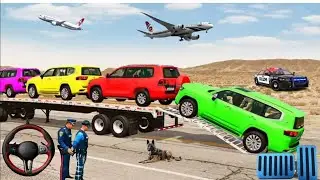 Flatbed Truck Mcqueen | Transportation with Truck - Pothole vs Car 3d game-2025 BeamNG Drive 