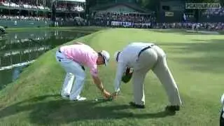 Zach Johnson's takes five drops on No. 18 in Round 4 of John Deere Classic