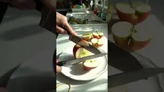 Easiest Apple Slicing Hack EVER! 🍎 Perfect Slices in Seconds! #Shorts