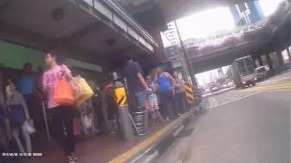 LTA officer catching drivers using bus lane