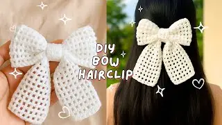 🎀 How To Crochet a Bow Hair Clip | 1 Hour Project| Simple & Easy 🎀