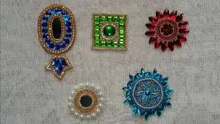 118. How to make Patches for Saree, Blouse, Latkan | 5 DIY(do it yourself) Buti for Rakhi making