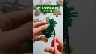 DIY: Christmas tree made from knitting threads 🎄#diy #christmas #christmastree
