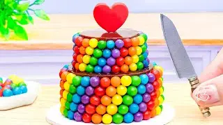 Satisfying Mini Rainbow Chocolate Colorful Candy Cake Decorating 🌈 Tiny Rainbow Cake By DIY Cakes