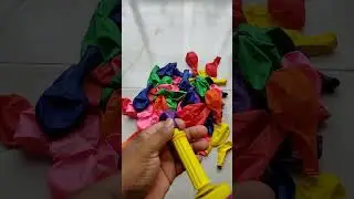 Satisfying Balloon Blow Up With Rainbow Polka Dots #shorts #satisfying #asmrsounds #pop