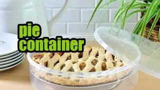 Review Youngever Plastic Pie Container 11 Inch Fresh Pie Keeper for Cupcakes, Cookies, Cheesecakes