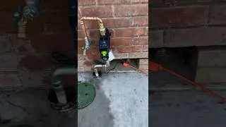 Automatic water shut off device. Moen Flo. We connected to Galvanized using mega press.