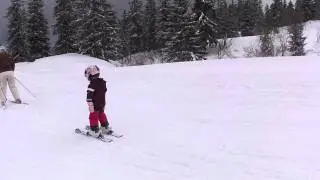 Charley Wallace skiing aged 3 years and 3 months
