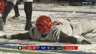 Josh Allen throws an interception in a fitting way to end the game