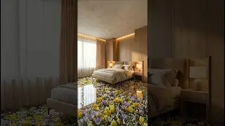 Embedding REAL Spring Flowers in a Bedroom Floor! 🌸✨ #shorts