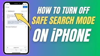 How to Turn Off Safe Search Mode on iPhone !