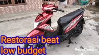 Restorasi beat 2015 warna merah candy jadi seperti baru lagi