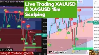 Live Trading XAUUSD & XAGUSD 15m Scalping