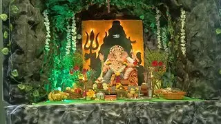 #Ganpatti #Decoration #God #Bappa  New Ganpati Decoration 2021/cave shiva Decoration  Eco friendly
