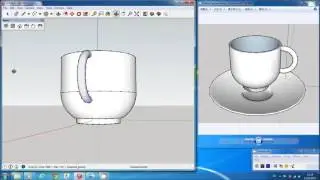 Sketchup Tutorial:  Coffee Cup and Plate