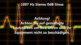 1087 Hz Sinus Ton Test 0dB Stereo Piepton Wave Ton