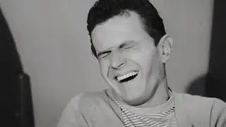 DREW BARRYMORE'S DAD, JOHN DREW BARRYMORE, EXPLAINS CHRISTOPHER COLUMBUS IN HEP-CAT LINGO, 1958.