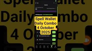 Spell Wallet Daily Combo 4 October 2025 #spellwallet #combo #puzzle #shorts #trending