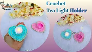 Crochet Candle Holder | Crochet Diwali Special Tea Light Holder |Easy 40 Mins Project For Beginners