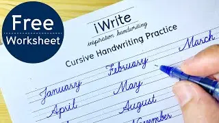January February Months name in Cursive Writing | Cursive Handwriting Practice | Free Worksheets