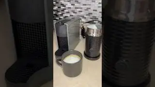 Make a cappuccino with me! Using the essenza mini & milk frother 3! #nespresso #cappuccino #coffee