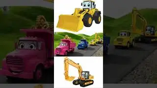 Excavator, dozer, truk