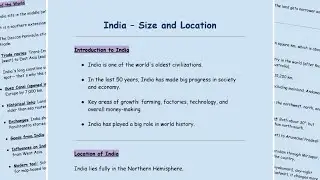 Notes of India Size and Location Class 9 | Geography | Notes | India Size and Location | Class 9