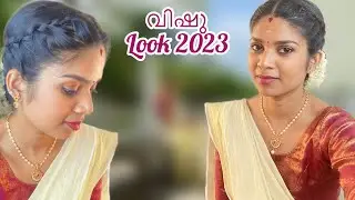 Vishu Makeup Look 2023 | kerala saree makeup look| Kerala New Year | step by step makeup | Malayalam
