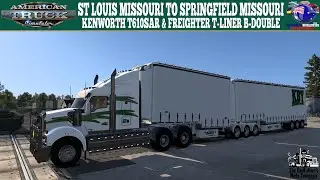 ATS: из Сент-Луиса, Миссури, в Спрингфилд, Миссури - Kenworth T610SAR и Freighter T-Liner #грузоп...