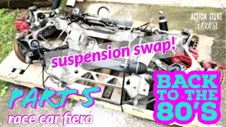 SUSPENSION SWAP UPDATE! // Building a 1987 RACE CAR FIERO // PART 5