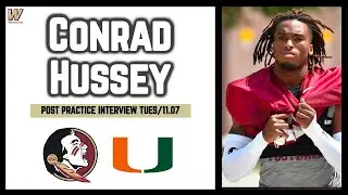FSU Football | Conrad Hussey Interview Miami Week Tuesday Practice | Warchant TV #FSU
