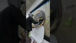 Window Decal Install 193 #satisfying #oddlysatisfying #vinylinstallation #shorts #signs