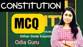 CONSTITUTION II MCQ II Odia Guru ll Yajanika ll Constituent Assembly ll Indian Polity ll Laxmikant