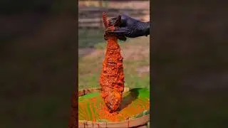 Rohu fish grilled over fire #shorts #trending #fishfry