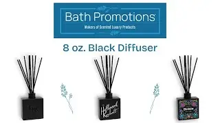 8 oz Black Reed Diffuser | Luxury Custom-Branded Scented Gifts by Bath Promotions