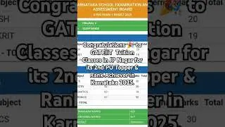 2025 PU Topper & Ranker of GATEIIT Tuition in JP Nagar. #tuition #coaching #jpnagar