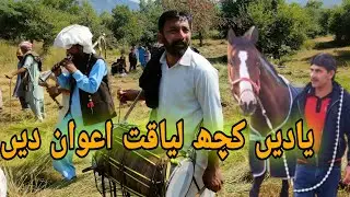 Psawal village Haripur & Hazara culture & grass cutting season Dhol Dance