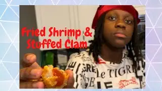 PIC Eat Squad eating Fried Shrimp & Stuffed Clams