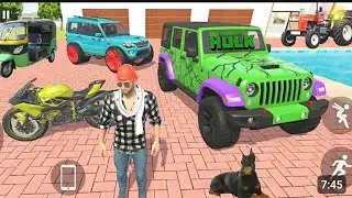 Franklin modified Red Hulk car l Indian bike driving 3d l Indian Theft Auto simulator