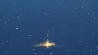 SpaceX - First Stage Reusable Rocket Landing On Unmanned Ship [1080p]