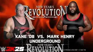 WWE 2k25 - Kane '08 vs Mark Henry: Underground Match at New Year Revolution 
