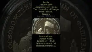 Copper-Nickel || Russia 3&nbsp;rubles 1995 || Warsaw || Avg. Value $ 20 #russia #russian #warsaw #1995