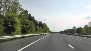 Driving On The M5 Motorway From Taunton Deane Services To Exeter Services, England